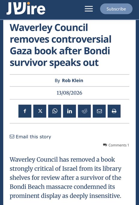 TheCLDC's tweet photo. Libraries are meant to be public institutions, not partisan ones.
Banning a book about media complicity in genocide as said genocide is being perpetrated, is a new low in political censorship and silencing of dissent. https://t.co/DRlU8gz1sG