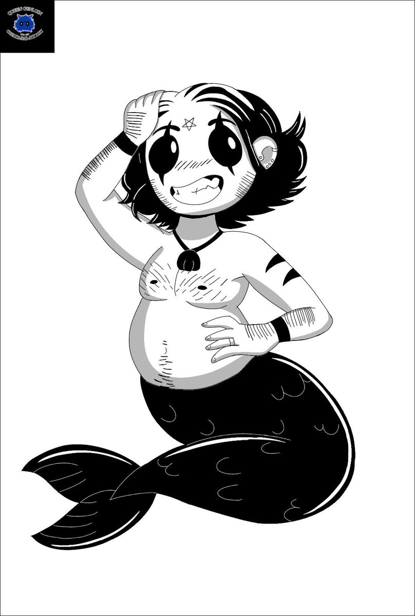 SayloinRiki's tweet photo. Cal' Obesyx
:3 π§π»π€π»β‘οΈπ€π§π»ββοΈπβ¨
.
#belzebubs #obesyx #Cuphead #calamaria #blackandwhite #chubbyboy #curvy #roundedbelly #blackmetal #mermaidsiren #medusagorgon #mermaidfantasy #2sides #accessories #earpiercings #goth #digitalart #fusionart #cartoonishanimeart #crossover #fanart https://t.co/IYgJsImOHh