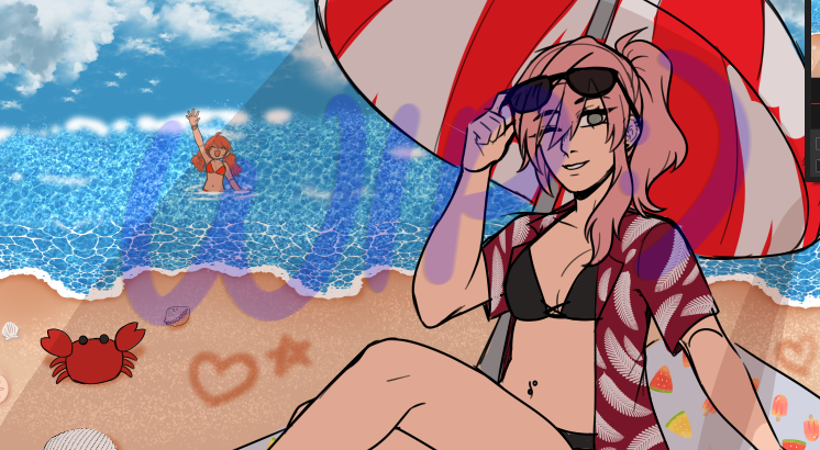downsteepy_'s tweet photo. hi i'm back. added some flat colors to this yay . will try and finish this eventually https://t.co/tXK8bYcA65