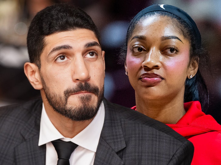TMZ's tweet photo. Enes Kanter Freedom vows to dunk on Angel Reese in WNBA. 🏀 https://t.co/yJLebcTXXv https://t.co/TMxnvdmv5P