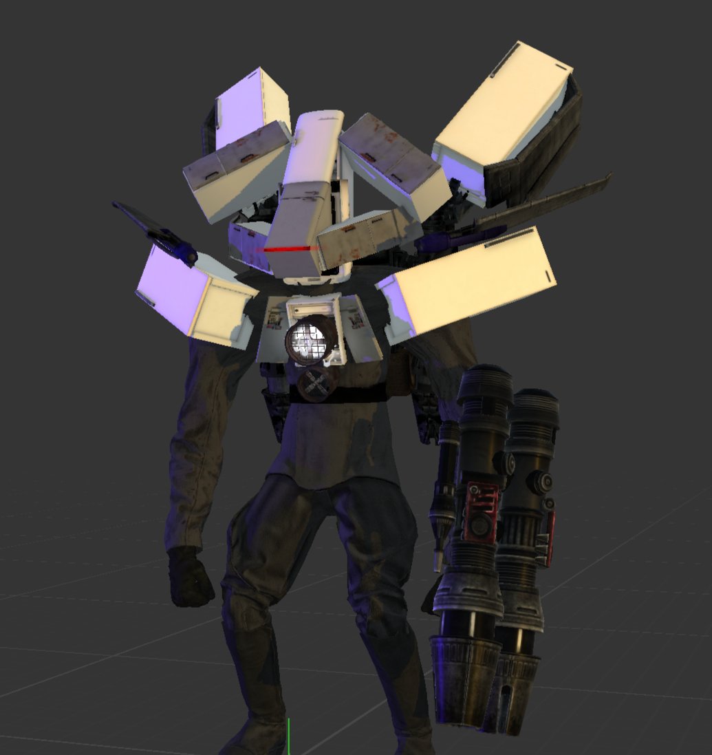 Animatiorn's tweet photo. I've decided to turn my Titan Freezer Man into a Japanese mecha, just because I like it. https://t.co/EZFBmnfxpE