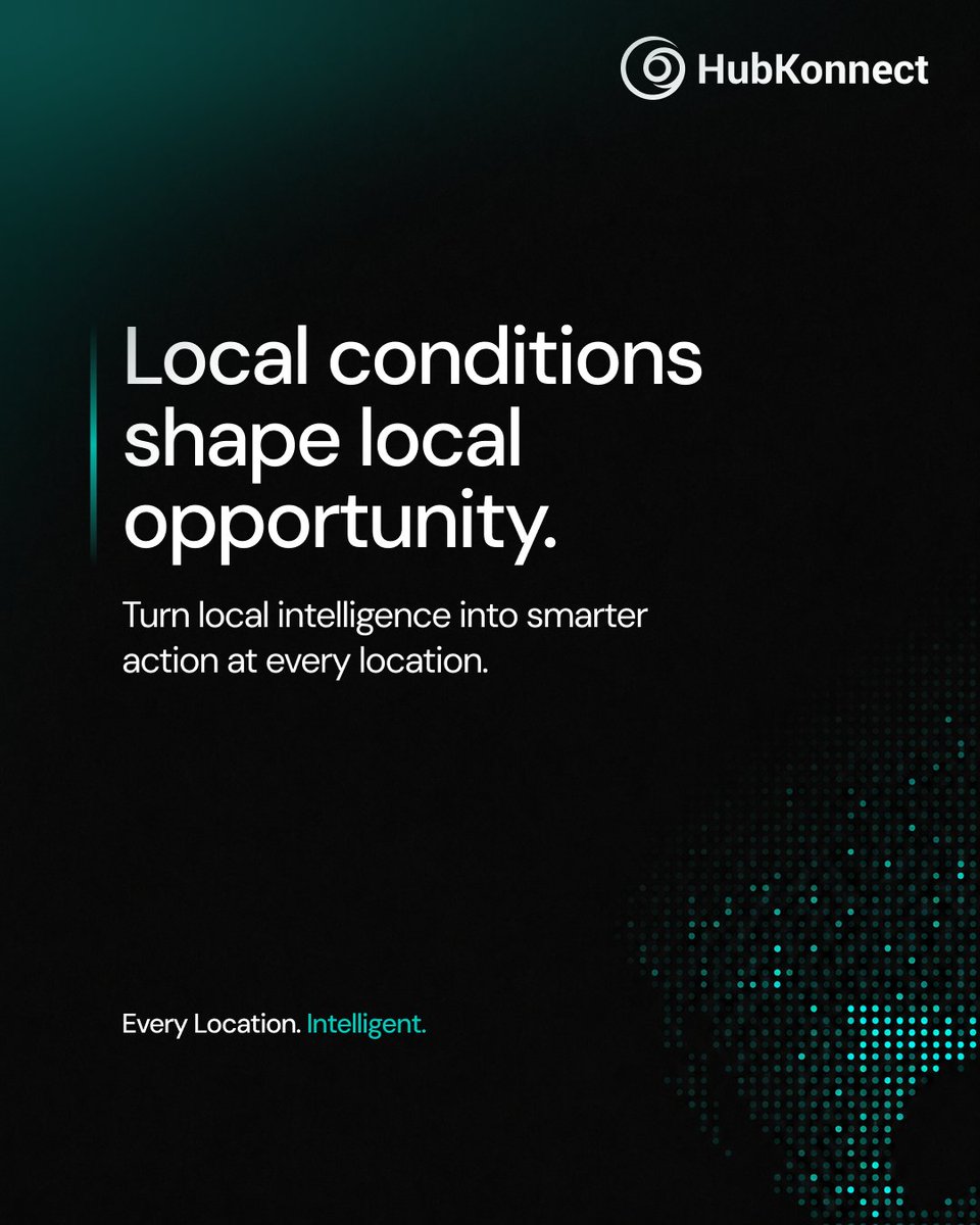 hubkonnect's tweet photo. Local marketing gets stronger when decisions reflect what’s actually happening around each location.

Different customers. Different conditions. Different opportunities.

That’s where Hyperlocal Intelligence makes the difference. https://t.co/ZwgM3oj6ju