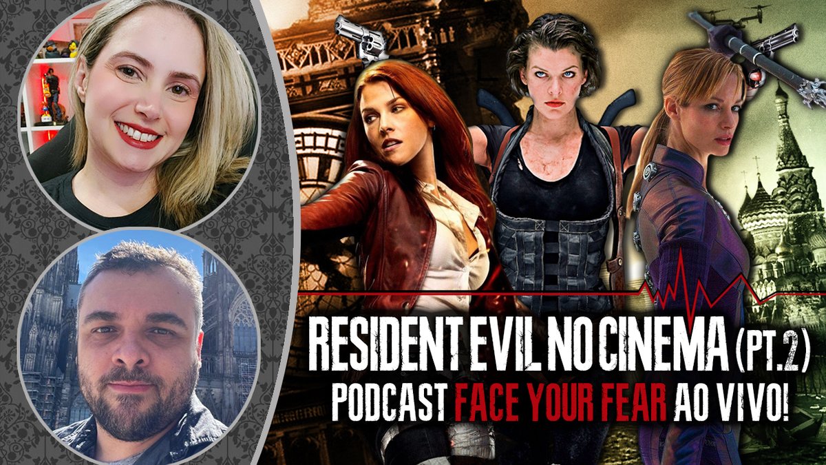 residentevildb's tweet photo. Estamos AO VIVO no YouTube e na Twitch! No podcast de hoje, vamos falar sobre a segunda trilogia de filmes de Resident Evil, em aquecimento para o filme de Zach Cregger! 📽️🍿 Ativem o lembREte! Links: https://t.co/tfOma4RUCp ou em https://t.co/FK38ZRceu2 https://t.co/VCF0klNG7B