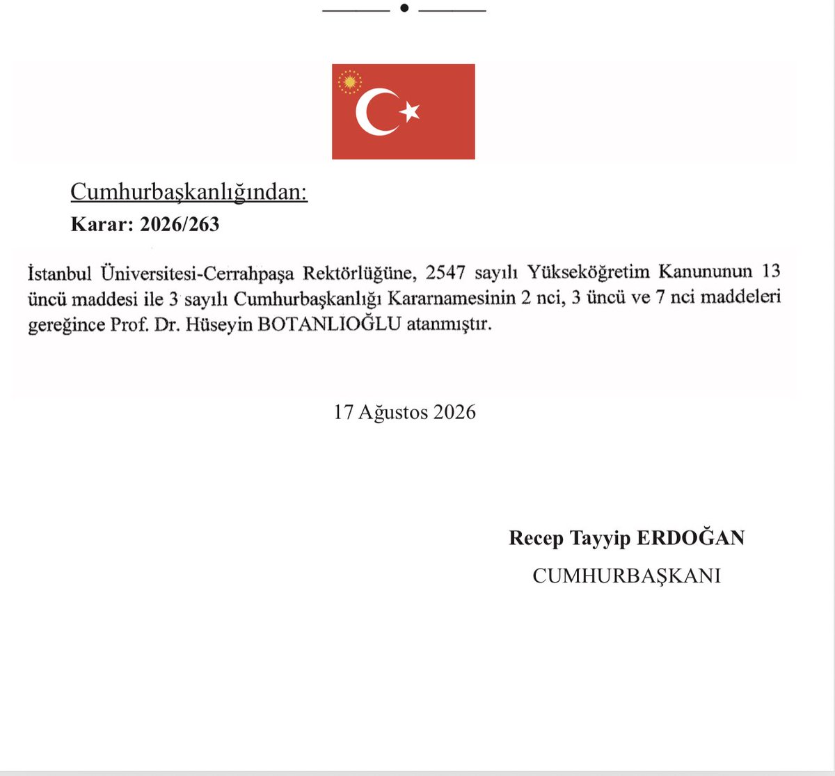 ekrmaydin's tweet photo. İstanbul üniversitesi-Cerrahpaşa Rektörlüğüne atanan Değerli Hemşerim, Dostum ve Hocam Prof. Dr. Hüseyin Botanlıoğlu Hocamı tebrik ediyorum. Cumhurbaşkanınızın ortaya koyduğu vizyon doğrultusunda ilim ve bilim yolunda vatana ve millete katkı sağlayacağından şüphemiz yoktur. https://t.co/PeHpiBbULn