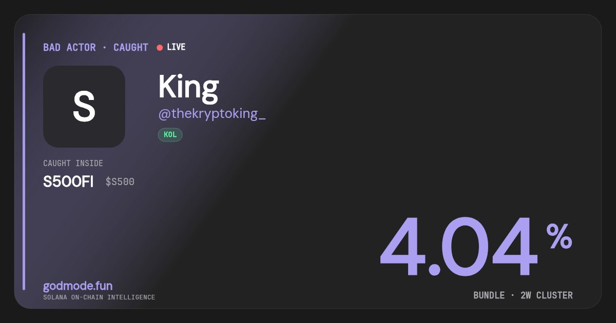 godmodefun's tweet photo. king @thekryptoking_ caught in another $S500 cluster. 135 tokens and counting. https://t.co/76inRlJgLL