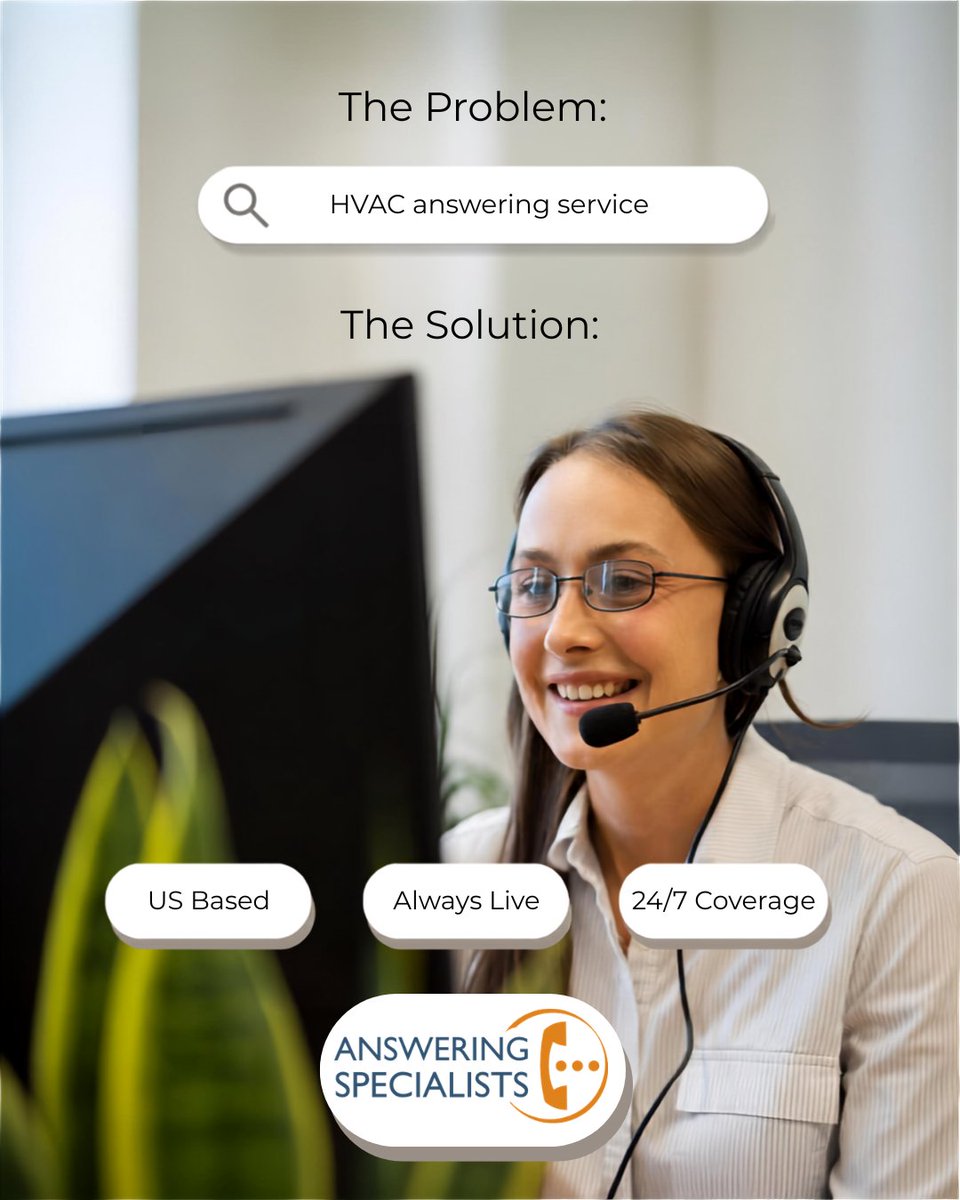 ansspc's tweet photo. Searching for an HVAC answering service that never clocks out? 

Our U.S.-based specialists answer your calls live, 24/7, so your customers always reach a real person, even when your team is busy, after hours, or out in the field.

Let’s make every call count! https://t.co/eCpfuAC6EG
