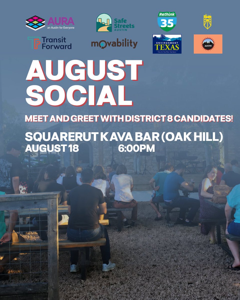 AURAatx's tweet photo. Tomorrow, come meet City Council candidates for District 8! This is a great chance to talk with D8 candidates about housing, transportation, &amp; urbanism.

RSVP here: https://t.co/l1sFr9TB57 https://t.co/4ZYgocTwvD