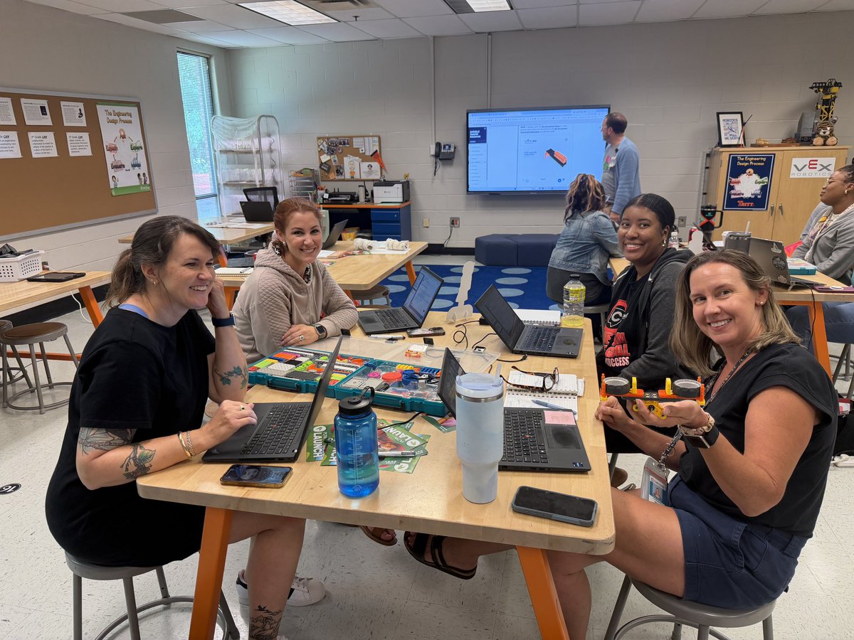STEMcobb's tweet photo. These #STEMCobb teachers engaged in @PLTWorg training today! They will receive materials to support implementation of engineering and science standards in their labs. Thank you @TrittSTEAM for hosting! https://t.co/McmHq2rpha