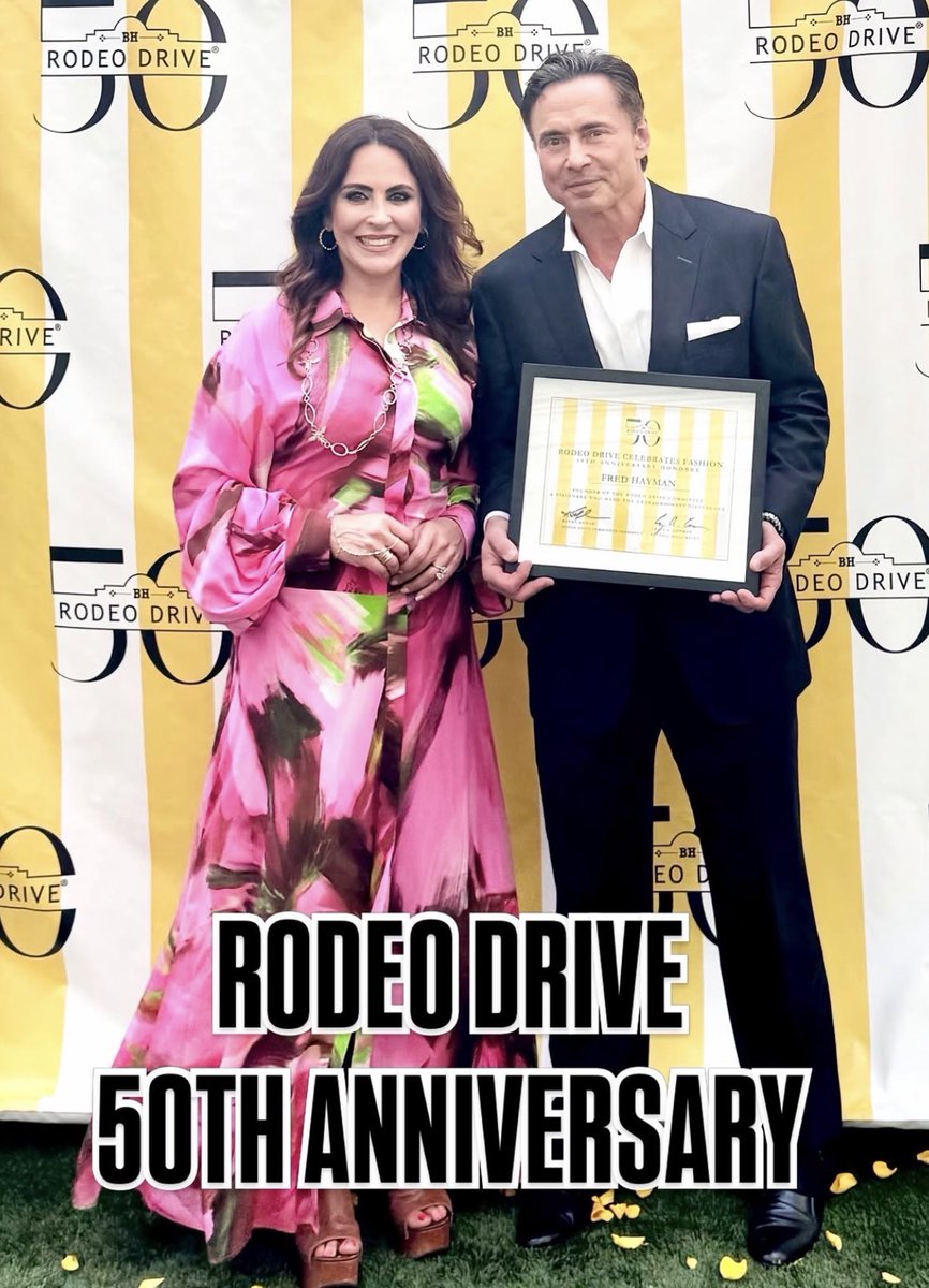 sharona4bh's tweet photo. ✨ Celebrating 50 years of Rodeo Drive!

Fred Hayman was a visionary who helped transform Rodeo Drive into one of the world’s most iconic streets. It was an honor to celebrate his legacy with his son, Robert Hayman.

Here’s to the next 50 years! 🥂

#BeverlyHills #RodeoDrive https://t.co/yJNhQ1Y7GU