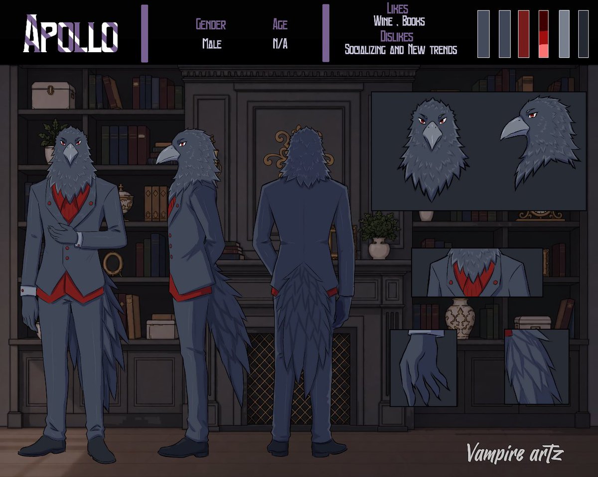 thearttavern's tweet photo. Reference sheet completed successfully!!!!!
The proud good looking birb has been brought to life
It was such a good experience drawing him and the owner loves how he turned out
What y'all think?
#furrycommission
#furryreferencesheet
#antrofurry
#refsheet https://t.co/03GnfWwSs6