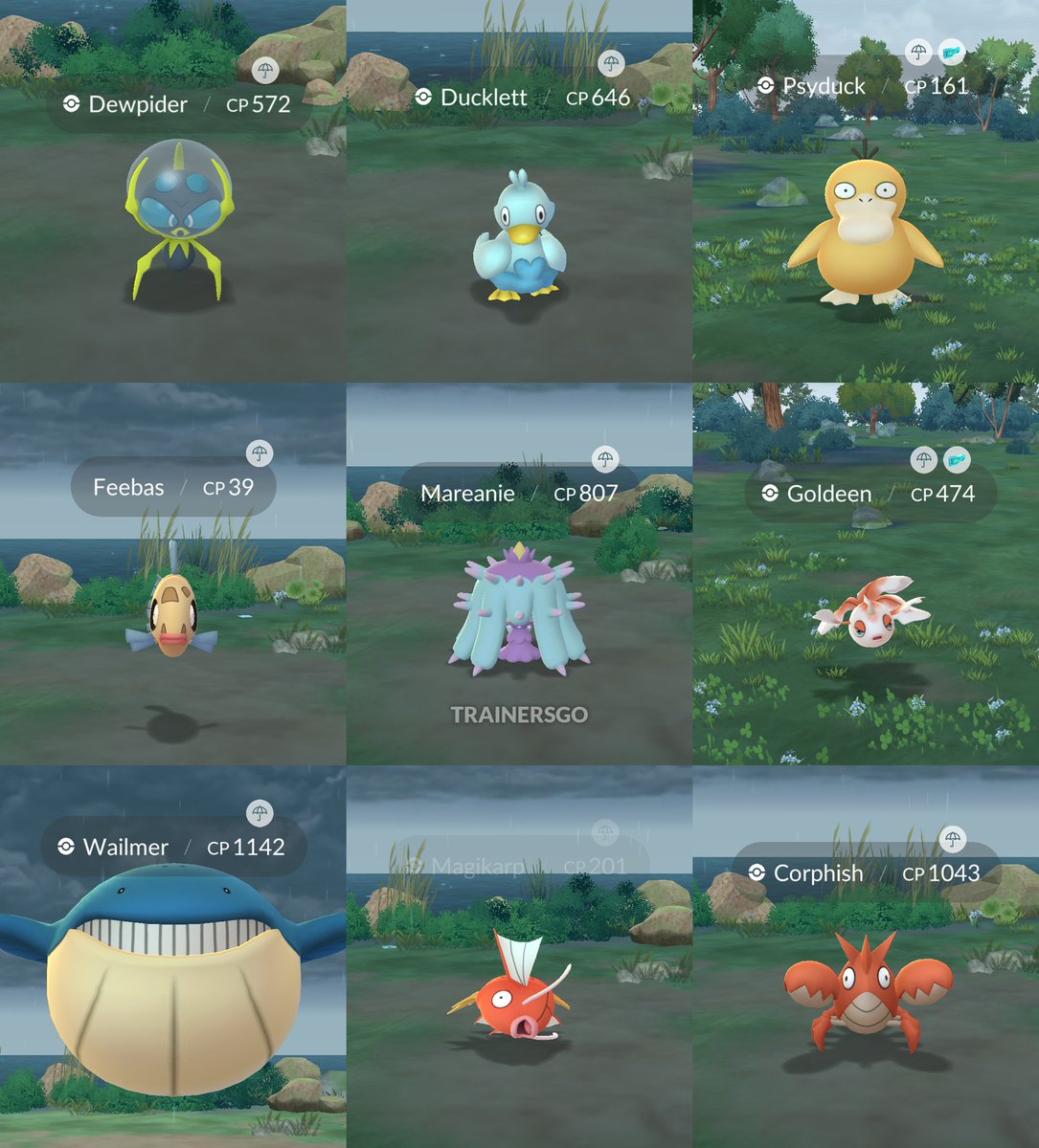 trainersgo2022's tweet photo. 🤓 Algunos detalles del evento "Ultrabonus: Festival Acuático" en Pokémon GO.

🕐 Fecha: Desde el martes 18 de agosto a las 10:00 AM hasta el lunes 24 de agosto a las 8:00 PM (hora local).

▶️ Otros detalles:
🔹 Arrokuda en los Módulos Cebo Lluviosos, en el Pase GO del evento y en Investigaciones de Campo
🔹 Cramorant en recompensas de la Liga Combates GO a partir del nivel 16, en el Pase GO del evento y en Huevos de 5 km
🔹 Mayor probabilidad shiny✨ en encuentros con Ducklett y Dewpider

▶️ Investigaciones de Campo:
🔹 Captura 10 Pokémon de tipo Agua: Arrokuda, Clamperl, Feebas
🔹 Captura 15 Pokémon de tipo Agua: Dewpider, Ducklett

▶️ Huevos de 5 km obtenidos durante el evento:
🔹 Cramorant
🔹 Azurill
🔹 Frillish
🔹 Mantyke

▶️ Encuentros salvajes:
🔹 Dewpider
🔹 Ducklett
🔹 Psyduck
🔹 Feebas
🔹 Mareanie
🔹 Goldeen
🔹 Wailmer
🔹 Magikarp
🔹 Corphish

#PokemonGO #PokemonGOApp