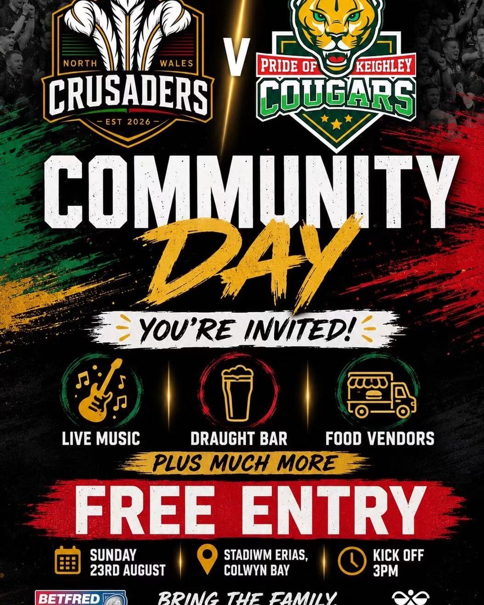 WalesCrusaders's tweet photo. NEXT UP: @Cougarmania 

Please come and support the boys, claim your FREE ticket online

https://t.co/0aXYit5sv1 https://t.co/VJk4eutgMz