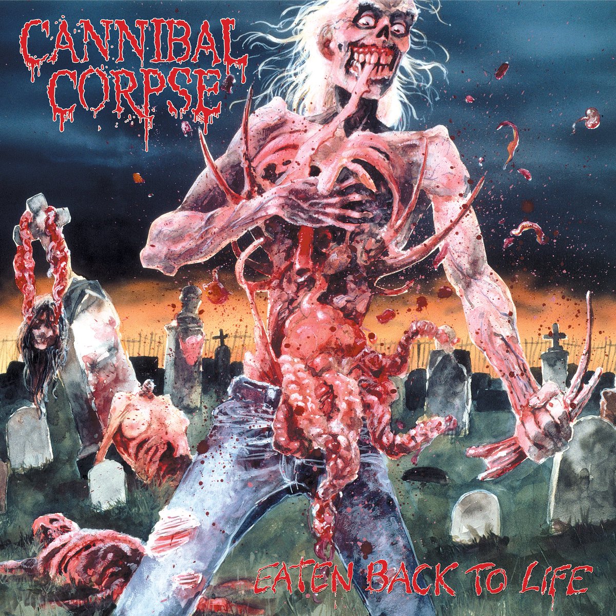 MetalBlade's tweet photo. SKULL FULL OF MAGGOTS! 

Today we celebrate the one that started it ALL! @CorpseOfficial’s "Eaten Back to Life"! This death metal CLASSIC celebrates a whopping 36 YEARS today! When's the last time you spun this beast? If not lately, then today's the freakin' day! https://t.co/OYQpsVeMCx