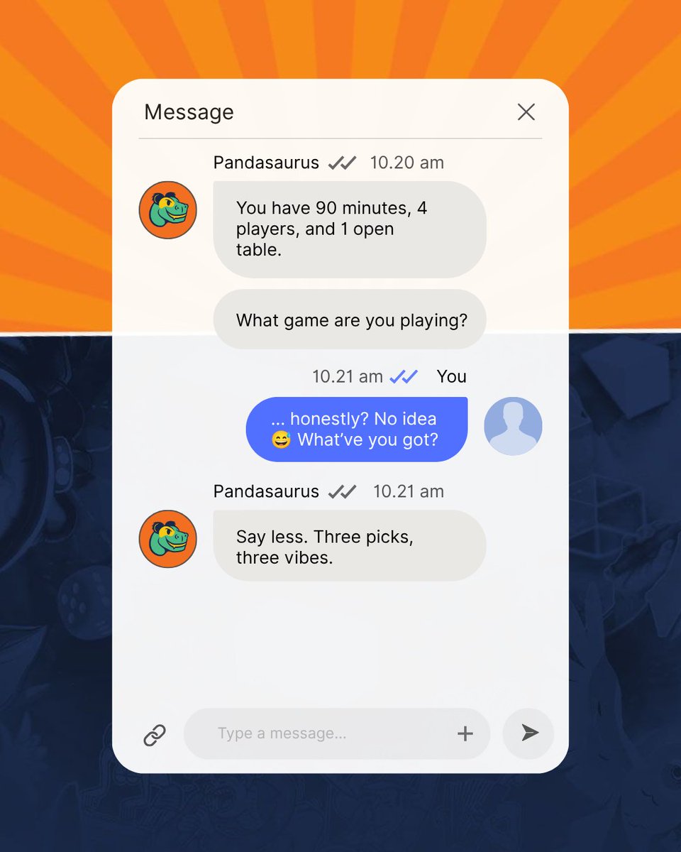 Pandasaurusgame's tweet photo. POV: you text the board game company for recommendations and they actually come through 📲

3 picks, 3 vibes: swipe to find your table's personality. Shop the lineup: https://t.co/io9RPtt7Jy https://t.co/lHE3QQAOc8