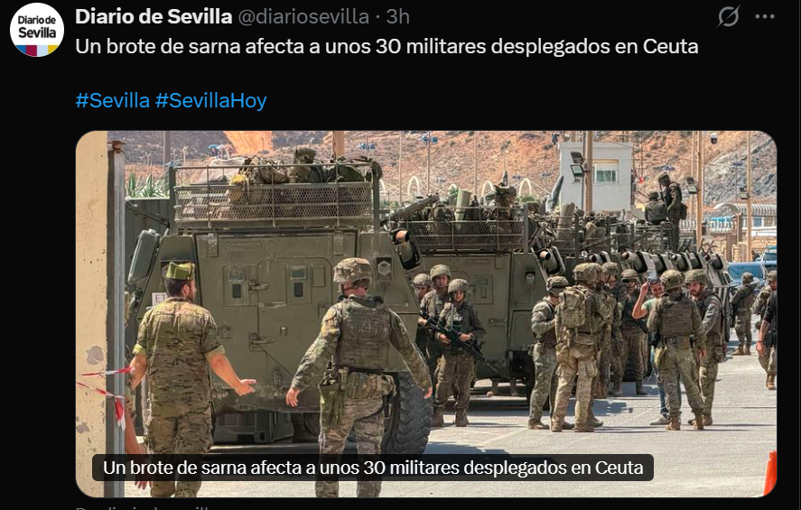 B6205585Brad's tweet photo. @davidsantosvlog Contagio de sarna en el Ejército.... https://t.co/QiIc1tV4MS