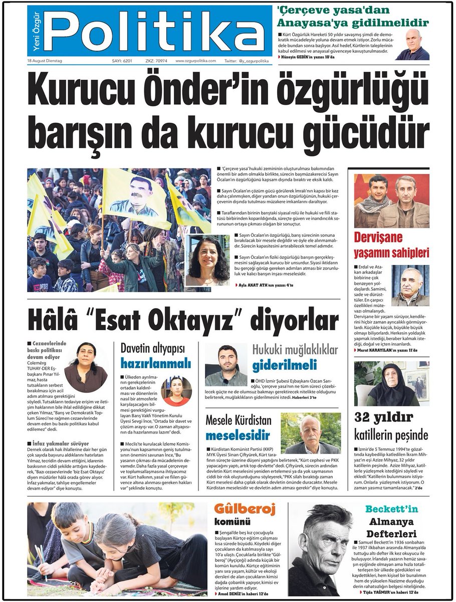 isa5Destan's tweet photo. 💥Kurucu Önder’in özgürlüğü
barışın da kurucu gücüdür https://t.co/zSqfeaPKrD