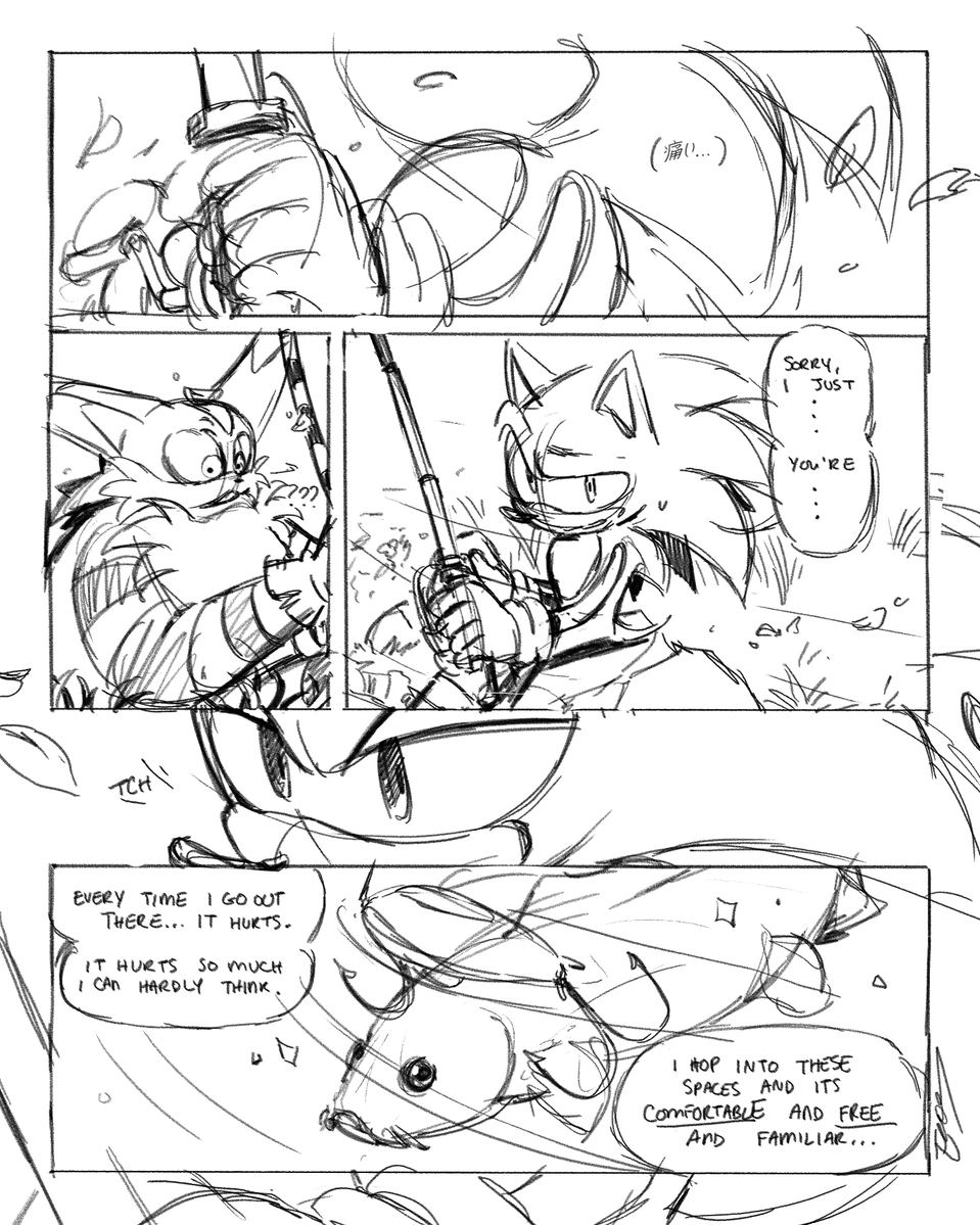 ebettoran's tweet photo. Last Thread (1/3)

A Sonic Frontiers mini-comic I wrote up a while ago~
I've been posting the pages individually on tumbles, but they'll be up in parts here and as one big post on insta soon :) https://t.co/WEYI6NUKcc