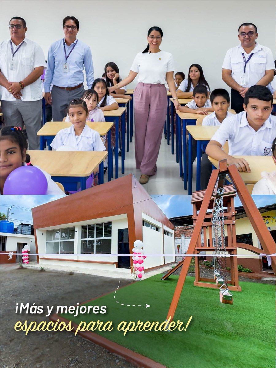 GildaAlcivarOk's tweet photo. 🇪🇨 Estar en territorio es actuar donde más se necesita. En Guayas impulsamos la renovación de mobiliario escolar, fortaleciendo espacios de aprendizaje más seguros, inclusivos y funcionales. 📚

Además, entregamos kits de apoyo para estar preparados ante posibles inundaciones. 💪 https://t.co/2If4CPpjpm