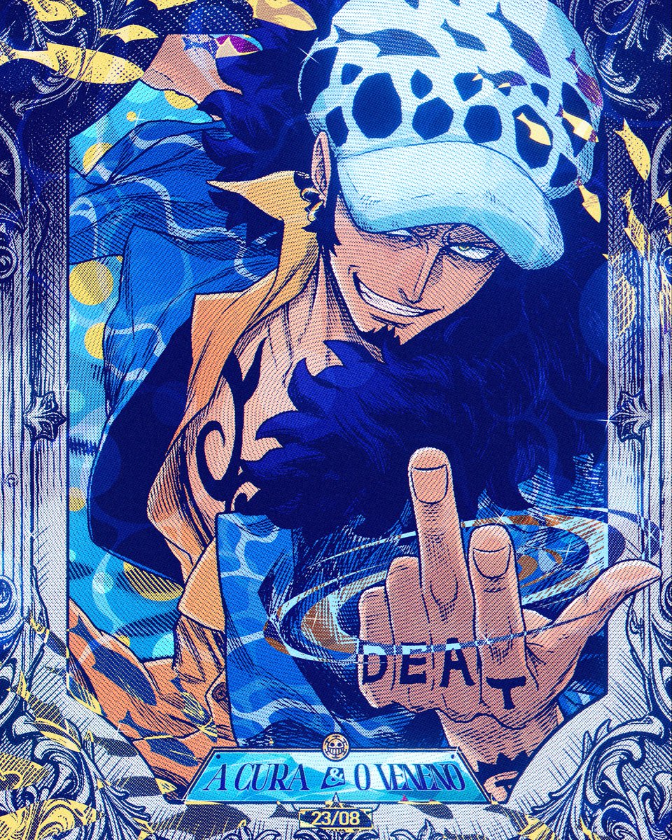 small_troop's tweet photo. A Cura &amp; O Veneno | Trafalgar D. Law ☠️🏴‍☠️
ESTE DOMINGO (23/08) AS 18:15. 

“Viva a pirataria! 🏴‍☠️”
Vocês conhecerão o Law na base da mais pura canetada ✍️ https://t.co/2dhAyar6gI