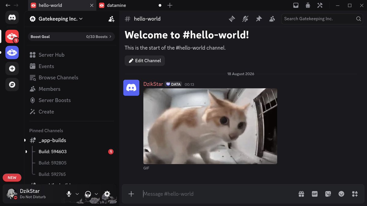 WumpusCentral's tweet photo. Discord works on adding browser-like header tabs into it's desktop app what can make navigation between servers and channels way easier. https://t.co/67P6DLrup3
