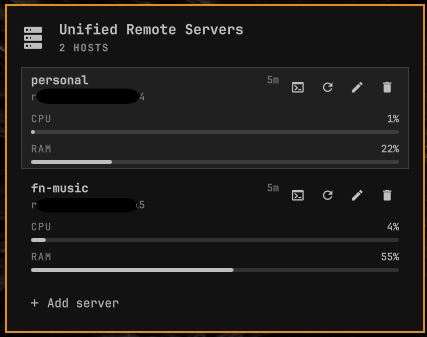 yooneskh's tweet photo. made a plugin for omarchy quattro to quickly see my remote servers cpu and ram usage. took only 2 hours! https://t.co/T8b8ZzCEt7