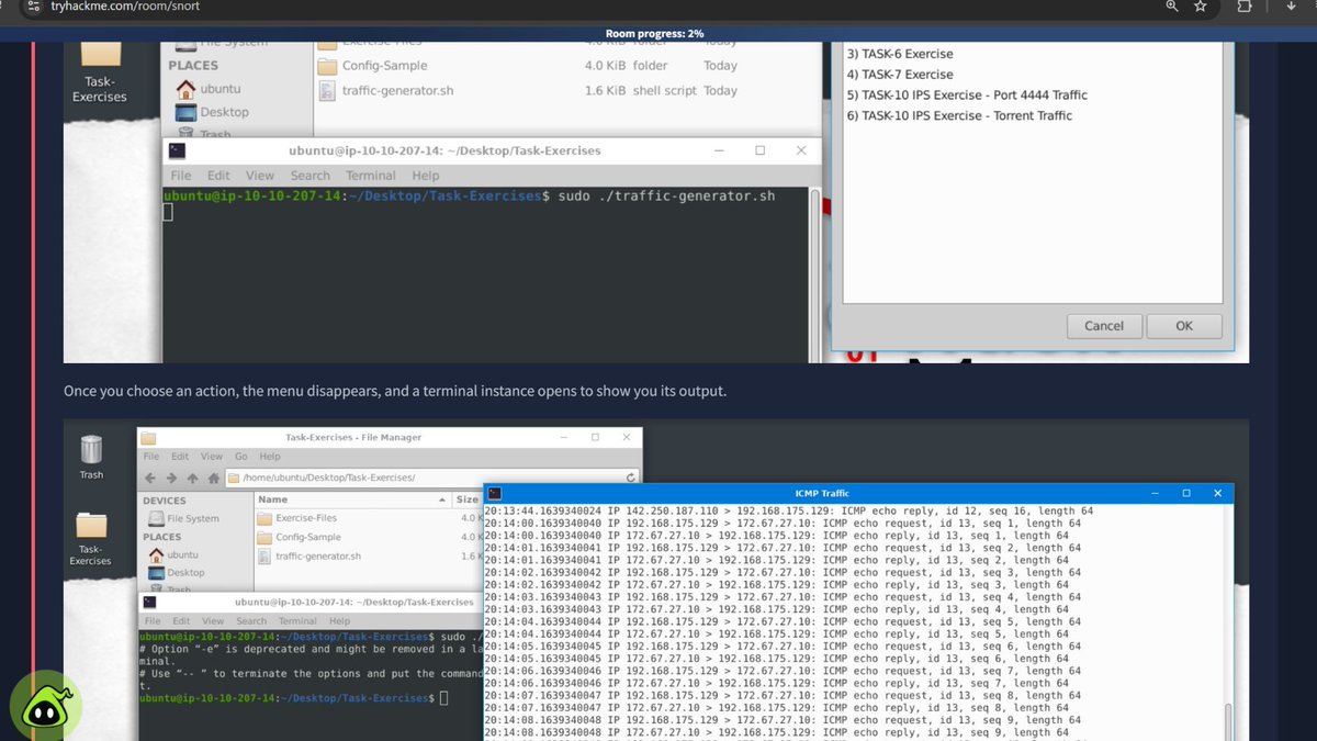 DrIPloRd190's tweet photo. Day 59 ๐
Today I explored IDS/IPS tools beyond Suricata, getting handsโon with Snort and learning how ruleโbased detection works to spot malicious network activity. ๐
#CyberSecurityChallenge #Day59 #TryHackMe #IDS #IPS #Snort #Suricata #BlueTeam #SOCAnalyst https://t.co/sukOuqOxft