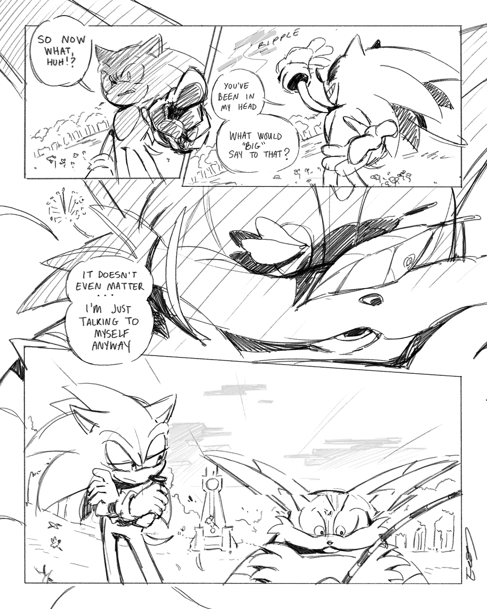 ebettoran's tweet photo. Last Thread (1/3)

A Sonic Frontiers mini-comic I wrote up a while ago~
I've been posting the pages individually on tumbles, but they'll be up in parts here and as one big post on insta soon :) https://t.co/WEYI6NUKcc