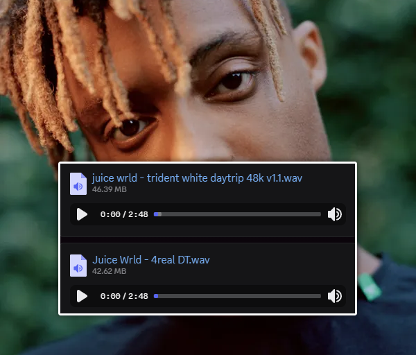 RileyTaugor's tweet photo. Juice WRLD’s “Trident White (For Real/Keep Away)” has surfaced https://t.co/647uEFbyfg