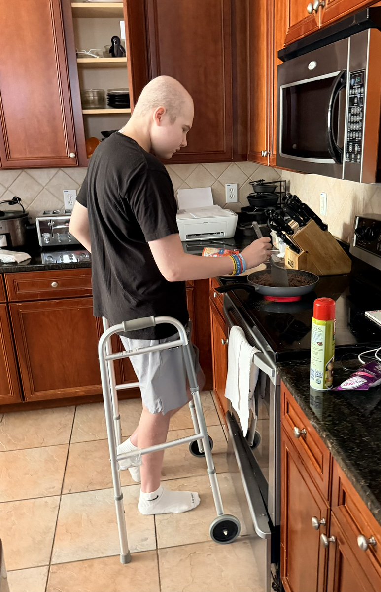 Qb1Tyler's tweet photo. Feeling good post chemo so hit the bike and cooked dinner. https://t.co/5Uql6BbpsS