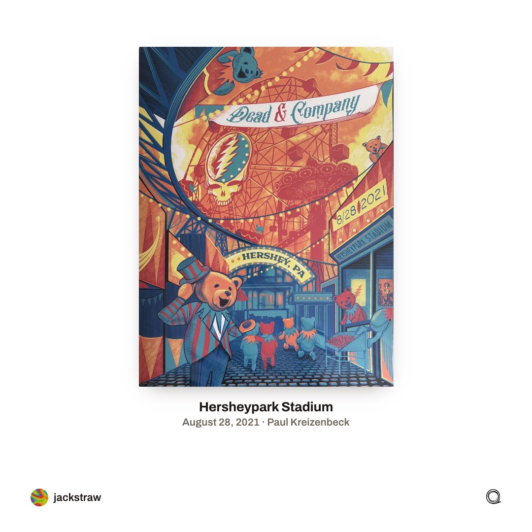 thelotdotfm's tweet photo. Dead &amp; Company · Hersheypark Stadium · August 28, 2021 · Paul Kreizenbeck

From @JackStrawFM’s collection on The Lot. 

🔗 in 🧵 https://t.co/6lBbKLwWEz