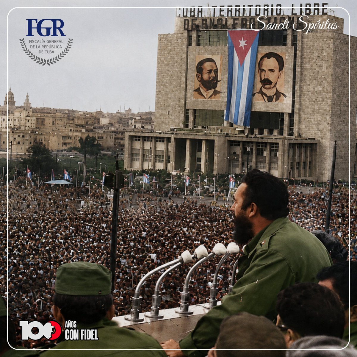 SanctiFiscalia1's tweet photo. #FidelVive |
“El rostro ceñudo de #Martí y la mirada fulminante de #Maceo señalan a cada cubano el duro camino del deber y no de qué lado se vive mejor. Sobre estas ideas hay mucho que leer y meditar”.

#100AñosConFidel
#CubaVencerá https://t.co/cQaCxI7Ns0