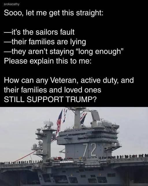 Christo12919382's tweet photo. Seriously: How can anyone in the military, or any military veteran still support trump or the GOP? https://t.co/pAmu8W5z2W