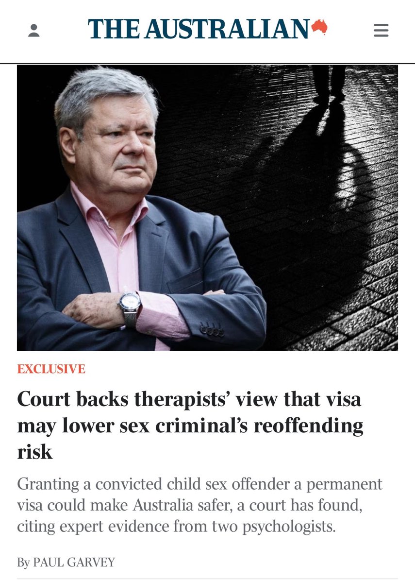 QBCCIntegrity's tweet photo. Australia is not a serious country. 

Pedophiles rewarded with permanent residency?!?

GTFO https://t.co/BAnccXFlaN