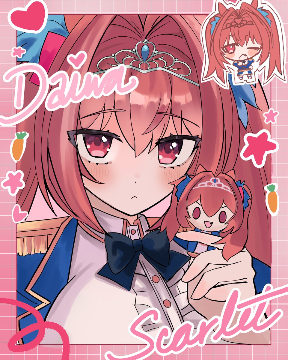 CarrotYeh's tweet photo. daiwa scarlet !!  🎀🩷💙 #umamusume #ウマ娘 https://t.co/ezztRrij0p