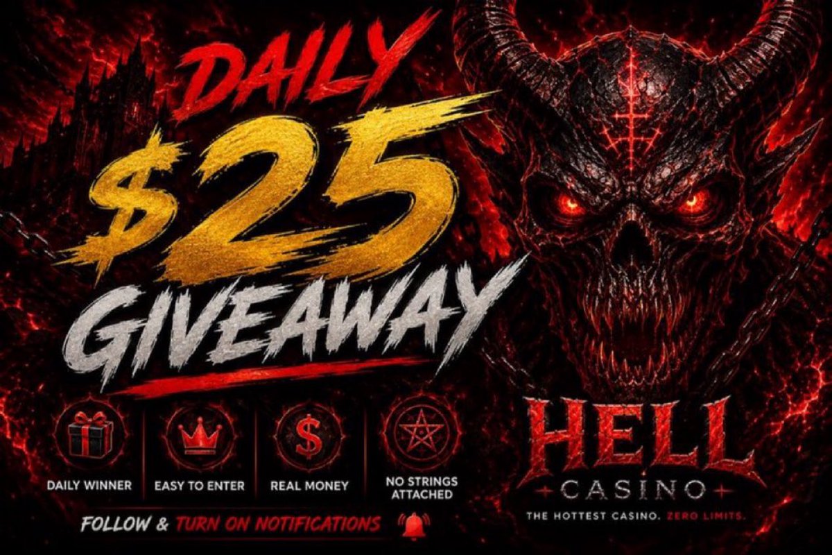 HellCasinocom's tweet photo. HAPPY MONDAY HELL FAM, $25 GIVEAWAY! 

JUST LIKE + RT + COMMENT HELL USERNAME 👇

WE ALSO HAVE WEEKLY DISCORD EVENTS FOR PRIZES CHECK IT OUT https://t.co/0fUakNdBuN ‼️ https://t.co/l2mGHlUbdi