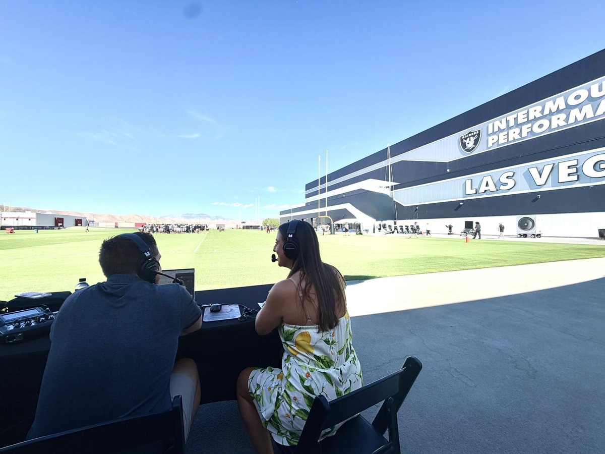 CoachMcCartan's tweet photo. 🏜️ Las Vegas has become my second city, bringing me so many incredible opportunities in sports. THIS time:✨

1️⃣ My *first-ever* live broadcast at an NFL training camp

2️⃣ A live broadcast at Treasure Island Casino

3️⃣ A tour of UNLV’s sports media classrooms and department

4️⃣ Supporting women’s sports and the Aces

🙏 Thank you to everyone who has supported me and helped make these moments possible.  I’m so, so grateful. 

🫡 Until next time, Sin City!