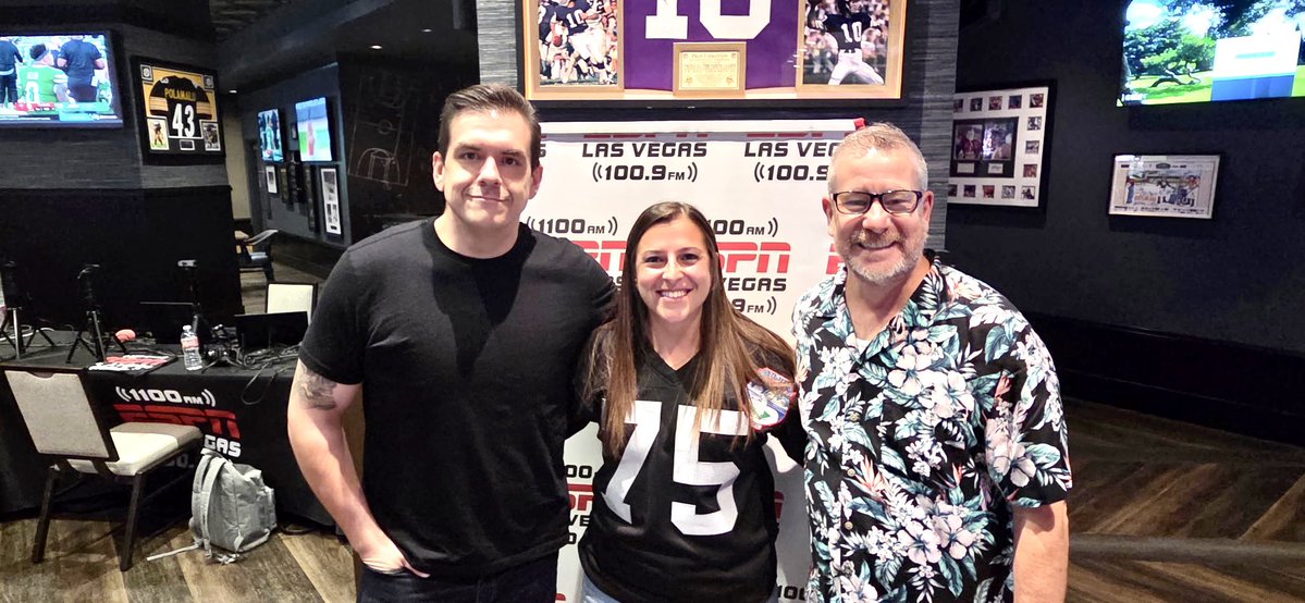 CoachMcCartan's tweet photo. 🏜️ Las Vegas has become my second city, bringing me so many incredible opportunities in sports. THIS time:✨

1️⃣ My *first-ever* live broadcast at an NFL training camp

2️⃣ A live broadcast at Treasure Island Casino

3️⃣ A tour of UNLV’s sports media classrooms and department

4️⃣ Supporting women’s sports and the Aces

🙏 Thank you to everyone who has supported me and helped make these moments possible.  I’m so, so grateful. 

🫡 Until next time, Sin City!