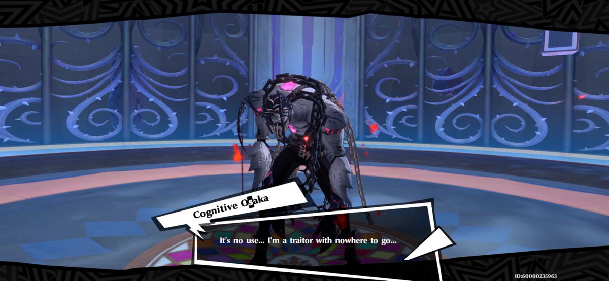 WhiteNinji's tweet photo. #P5X This boss fight text is legit hard to read. I’m very glad P5X actually wrote a male victim of abuse properly. https://t.co/5bzGHAvJFj