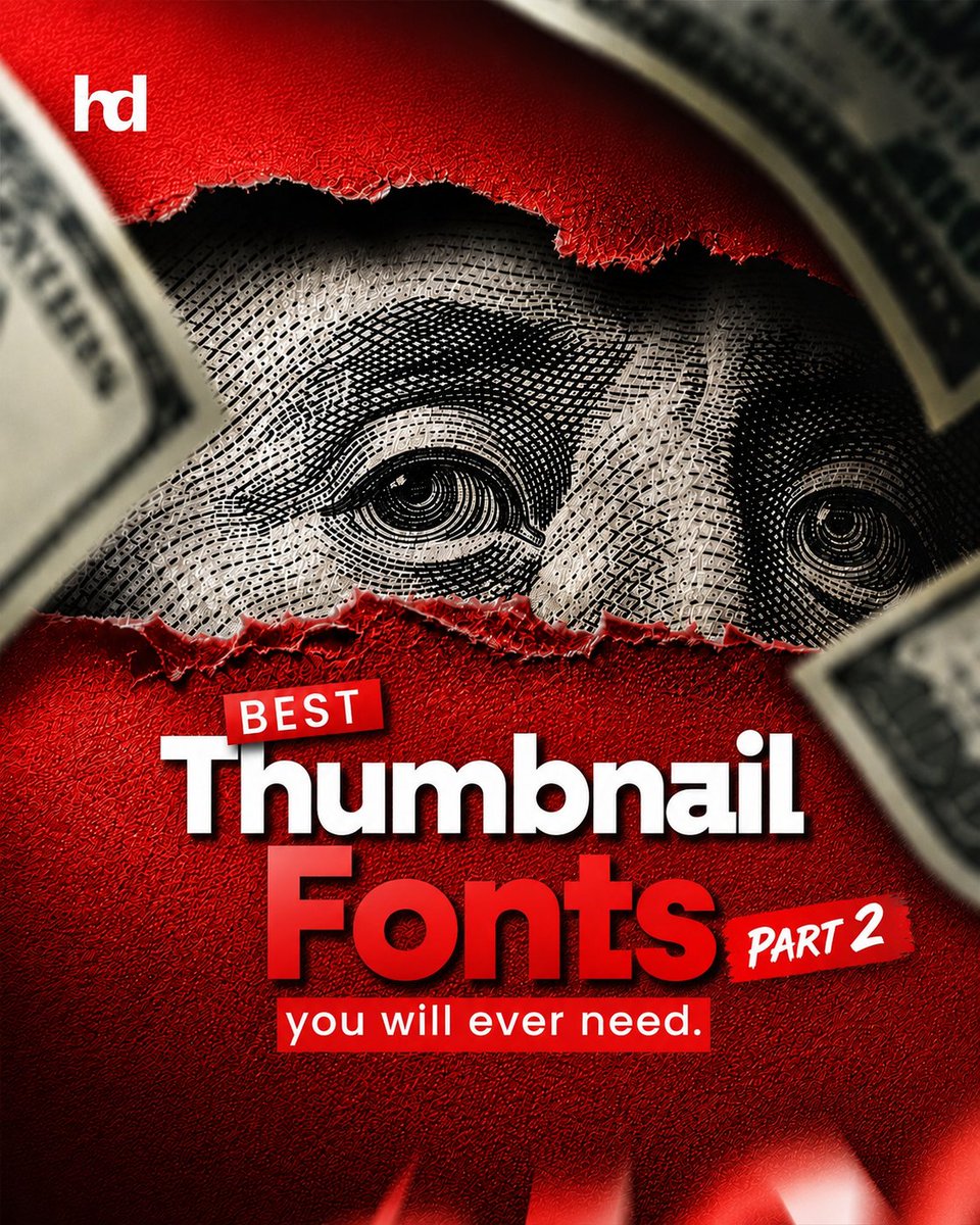 HoussamDesigner's tweet photo. 7+ years as a thumbnail designer.

These are the only fonts you’ll ever need (Part 2). 🧵 https://t.co/f1Gl3ZQJKv