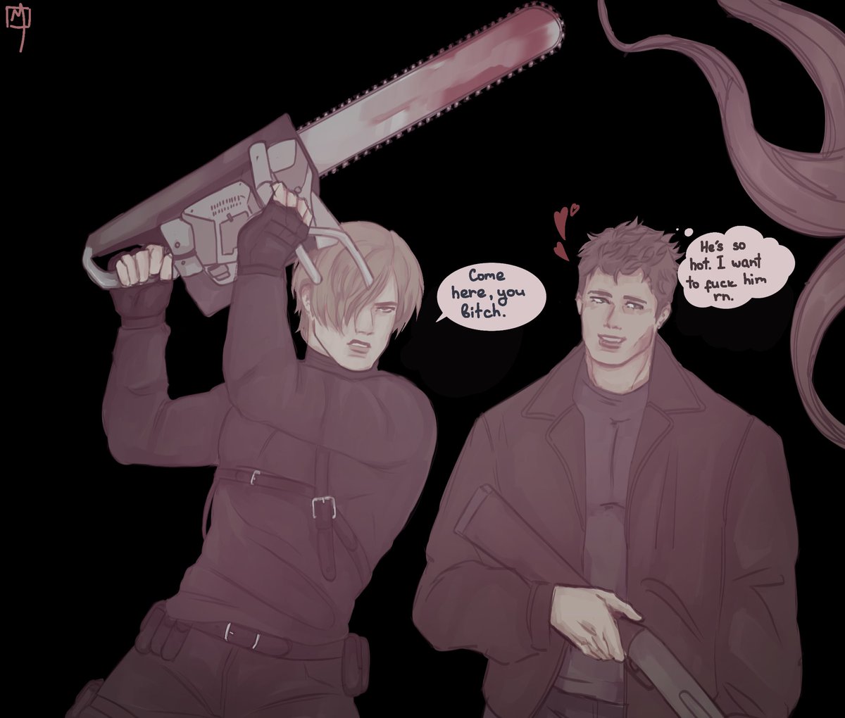 LeonTampon's tweet photo. Dean, you're thinking about the wrong thing!

#DeanLeon #deanwinchester #leonkennedy #supernatural https://t.co/pv75KmSBak