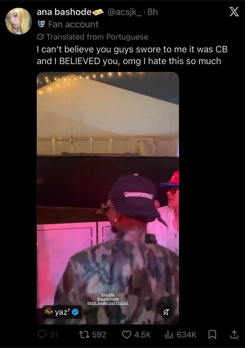 fuckranda's tweet photo. they saw a black man and immediately assumed itʼs cb, and then instead of fact-checking, they just ran with it, creating more misunderstanding &amp; hate towards the members especially 🐨, but y’all still want us to think everyone’s just trying to hold them accountable? + https://t.co/VKYFi6VuRA