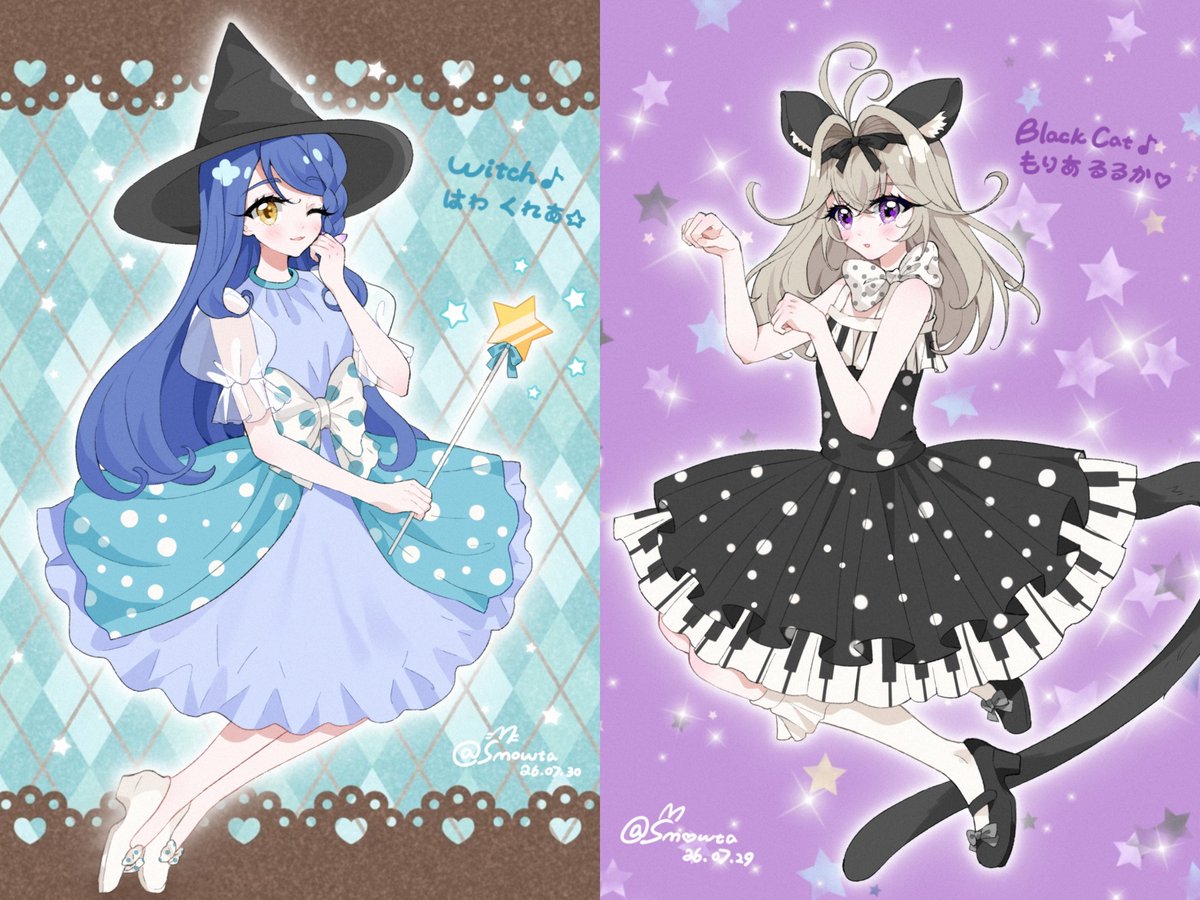 smow_ta's tweet photo. Witch&amp;Black Cat🩵💜🩵
#precure
#プリキュア
#たんプリ https://t.co/BlEkeEabFu