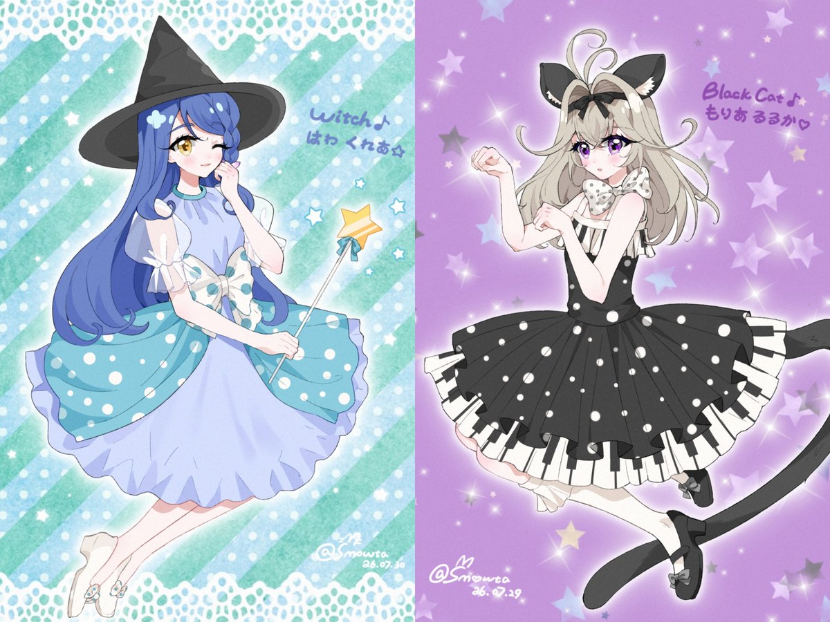 smow_ta's tweet photo. Witch&amp;Black Cat🩵💜🩵
#precure
#プリキュア
#たんプリ https://t.co/BlEkeEabFu