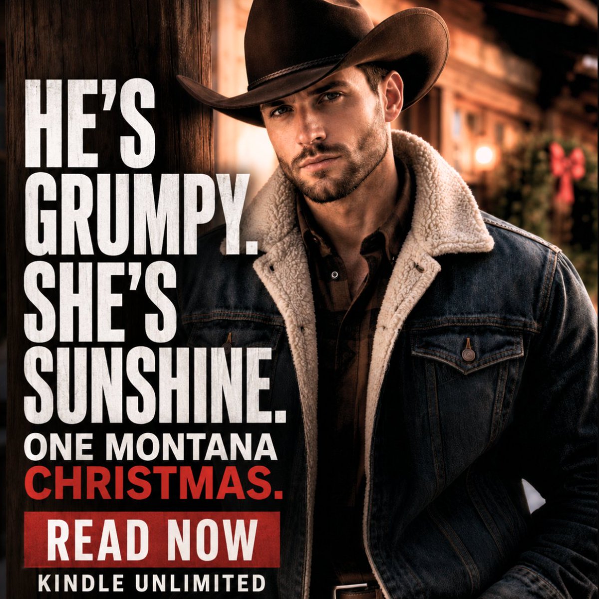 jcsavoyauthor's tweet photo. 📷 Grumpy meets sunshine. Christmas meets happily ever after. 📷 Cocoa stations, pigs in Santa hats, one brooding cowboy, and the woman who melts right through his walls. Sweet, clean, and binge-worthy. 
IN KINDLE UNLIMITED:  https://t.co/FkFAxUYp3t📷📷 https://t.co/OcGrrd9QR7