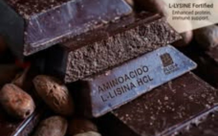 CHOCO_TACHIRA's tweet photo. Hoy fabricamos bajo pedido unos chocolates con L-lisina,  y su resultado final es excelente. 

El chocolate y la L-lisina tienen una relación directa relacionada con el control del herpes labial. El chocolate es muy rico en arginina, un aminoácido que estimula el virus del herpes, mientras que la L-lisina actúa contrarrestando ese efecto al bloquear la arginina. Por ello, muchas personas que sufren de fuegos labiales intentan equilibrar el consumo de chocolate tomando suplementos de lisina.