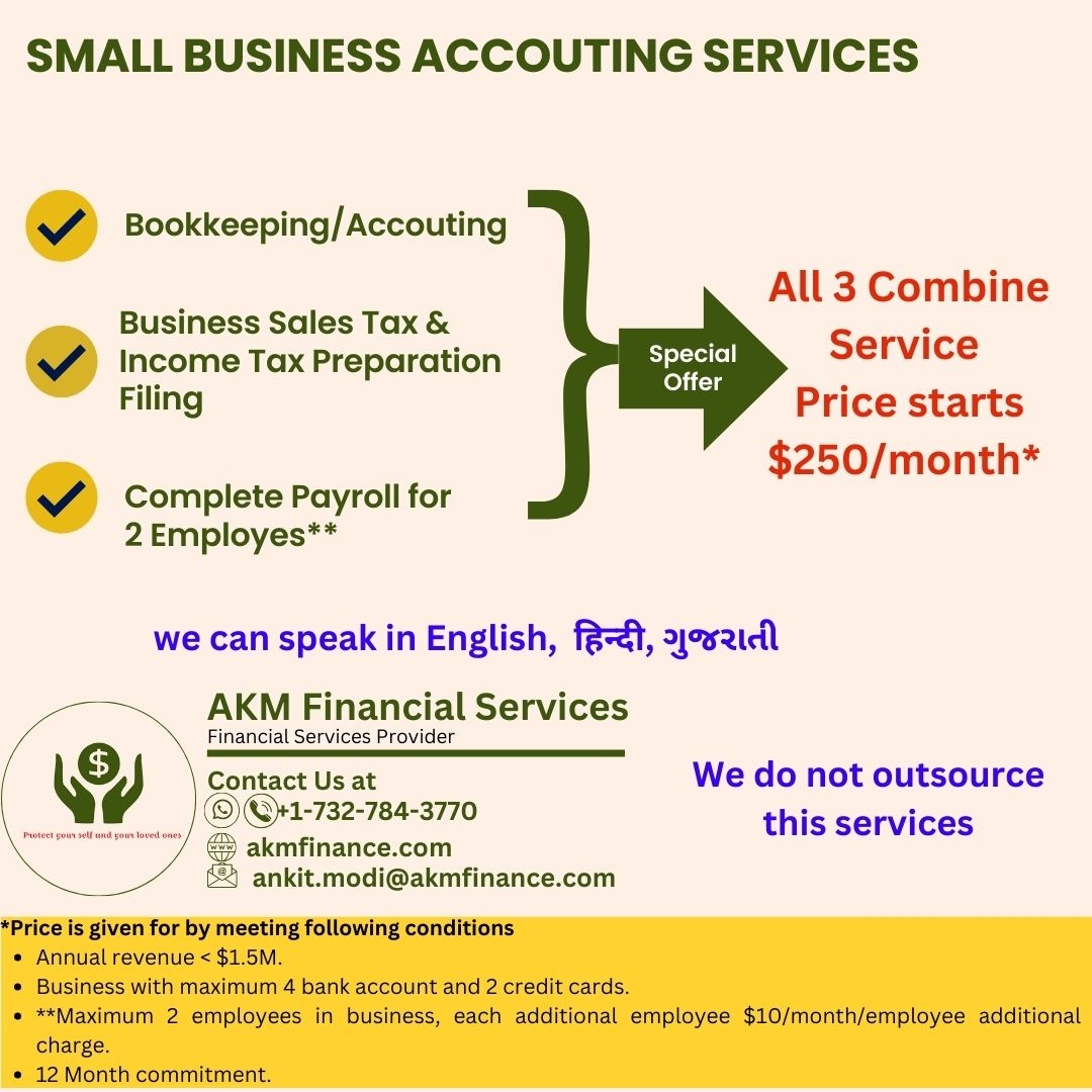 akminsurance's tweet photo. 📊 Stay stress-free with AKM Financial Services! We handle your bookkeeping, payroll, income tax, and sales tax filing so you can focus on growing your business. ✅ Reliable. Accurate. Affordable. Book appointment with us  https://t.co/dME4QyPoIC https://t.co/yHkY832Usi