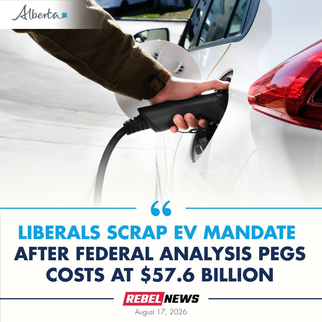 ABDanielleSmith's tweet photo. Today marks a clear victory for Albertans.

Alberta’s government identified the federal electric vehicle mandate as one of the nine bad federal laws and policies that were hurting our economy, driving up costs and interfering in areas of provincial jurisdiction. We said from the beginning that this policy was bad for Alberta and bad for Canada. Now, the federal government is scrapping it, thanks in large part to our government’s advocacy.

From the day this mandate was imposed, Alberta warned it was unrealistic, unaffordable and unworkable. It would have taken choices away from families, imposed unnecessary costs on consumers and businesses, and placed enormous new demands on provincial electricity grids without the infrastructure required to support it.

The removal of the EV mandate is the latest example of Ottawa reconsidering policies Alberta has consistently opposed. It builds on the commitment from the federal government not to proceed with a federal oil and gas emissions cap, abeyance of the federal Clean Electricity Regulations, an agreement-in-principle allowing Alberta to continue regulating methane under its existing system, Impact Assessment Agreement to streamline project reviews, and the removal of greenwashing provisions in the Competition Act.

I also appreciate the work of our friends from the Conservative Party of Canada under the leadership of @PierrePoilievre for the work they did advocating for the removal of these policies.

Albertans should be free to choose the vehicle that works best for their family, their business and their budget. Governments should set achievable environmental outcomes and allow consumers, businesses and innovators to determine the best technologies to meet them, not dictate what Canadians can and cannot drive.

Alberta is already delivering real emissions reductions without sacrificing affordability or economic growth. Since 2019, Alberta’s overall emissions have declined 9 per cent, while transportation emissions have fallen 17 per cent.

We support reducing transportation emissions and giving Albertans lower-emissions options. But environmental policy must be practical, achievable and technology-neutral. The EV mandate failed that test.

While today’s decision is an important step toward resetting the relationship between Alberta and the federal government, there still more work to do.

We will also closely analyze Ottawa’s proposed replacement vehicle-emissions regulations to ensure the federal government does not simply recreate the EV mandate under another name.

Alberta fought this mandate from the beginning. Today, common sense prevailed.