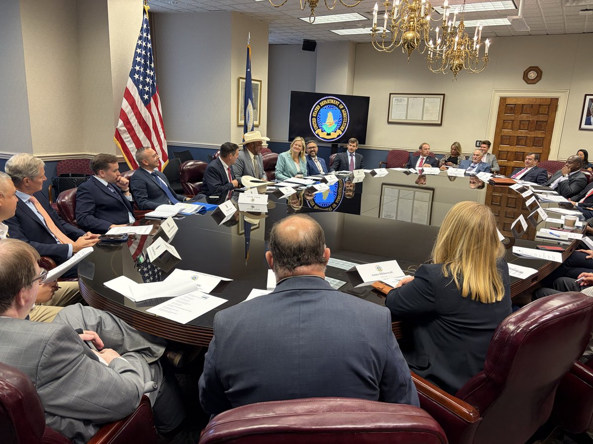 AndyGipsonforMS's tweet photo. I was honored to lead a great delegation representing our farmers, ranchers, forest landowners, shrimpers and fishermen to your Washington D.C. today. With in-depth policy discussions at the USDA and White House offices, we made sure your voice was heard at the highest federal levels with key decision makers. I appreciate four of Mississippi’s legislators joining us today.

We’ll be following up with a written briefing to the White House on several major issues including curbing the dumping of foreign imported catfish, shrimp and other foods, blocking EUDR’s application in America, expanding our agricultural workforce, coordinating more uniform disaster relief and recovery and standing up more local food and value-added processing to make farming profitable again.  

We appreciate President Trump’s and Secretary Rollins’ focus on putting our Farmers First!  Thank you to my friend Bruce LeVell for making this happen for Mississippi.