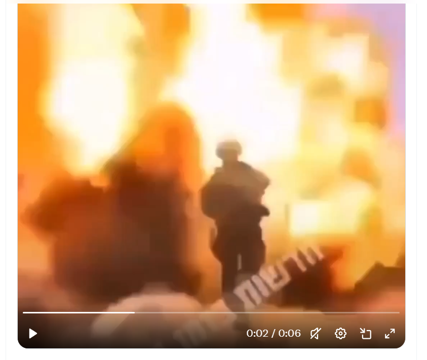 YoniSayTruth's tweet photo. @Arda_swe81 @IDF 🤣Joke? Menace? Yes. This vid fails basic physics laws. How did cameraman stay perfectly still—let alone survive—with blast this large? No camera shake, no microphone blowout from shockwave, and IDF still standing after blast. What a miracle! Cheap overlay edit. Pivot 2 coming? https://t.co/OOZeUtwHm9