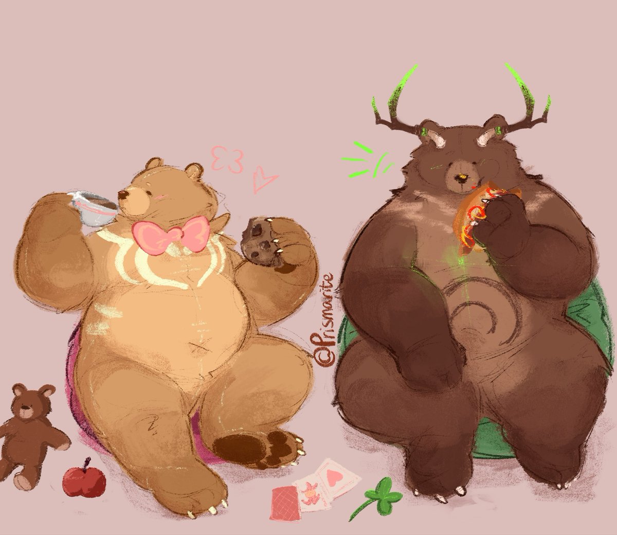 Prismarite's tweet photo. bear friends https://t.co/i5QCFfACaP